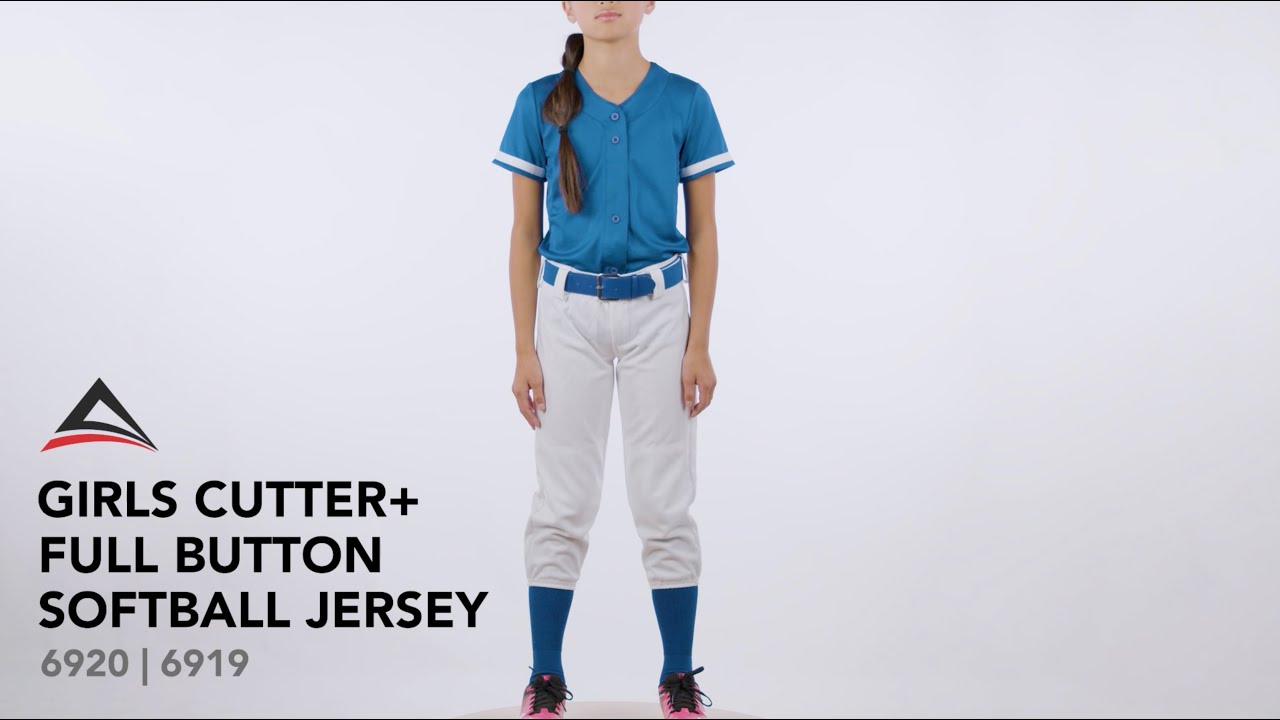 Augusta 6910  Youth Cutter+ Full Button Baseball Jersey