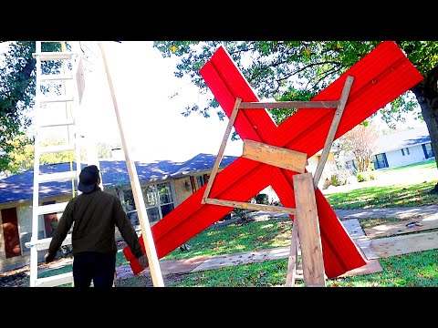 BUILDING A GIANT CROSS IN MY FRONT YARD FOR CHRISTMAS!