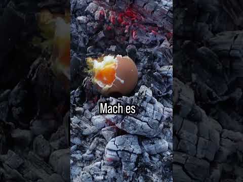 Eier ohne Topf kochen in der Steinzeit