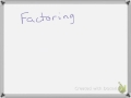 Distributive Property and Factoring Concepts
