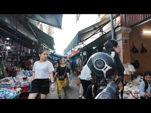 Exploring Rarely Seen Market in Hidden Alley in Teuk Thla ,Phnom Penh