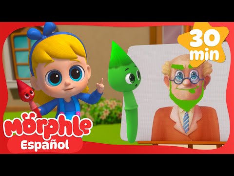 Caos de pintura con Morphle y Orphle 🎨🖌️| Canciones Infantiles🎵| Moonbug Español | Morphle