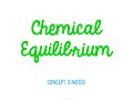 Chemical Equilibrium Concepts and Reactions