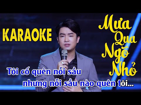 (KARAOKE – BEAT GỐC) MƯA QUA NGÕ NHỎ – THIÊN QUANG | TONE NAM Am