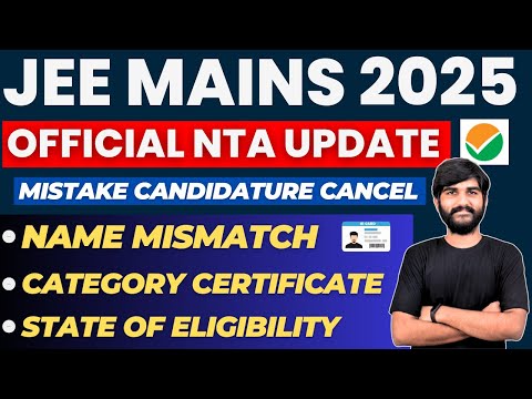 JEE Mains 2025: Mistakes Cancel🚨 Registration😱 |Category Certificate for JEE Mains Form Filling 2025