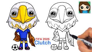 How to Draw Clutch the Eagle | FIFA Soccer World Cup Mascot | Relaxing Follow Along Hobby