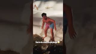 How to do a natural cold plunge (meme-style) #shorts #shortvideo #memes #memeviral #snowday