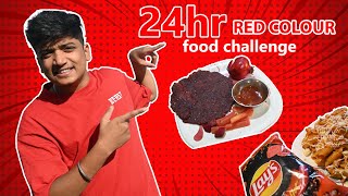 24hr Red Colour Food Challenge | @KalpakVlog