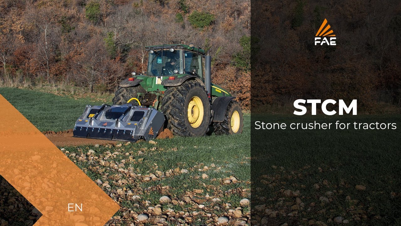 FAE STCM stone crusher with fixed tooth rotor for tractors up to 280 hp