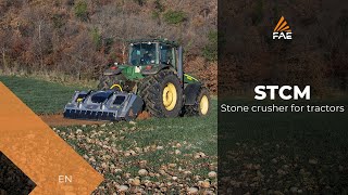 FAE STCM stone crusher with fixed-tooth rotor, for tractors up to 280 hp