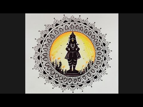 Ashadi ekadashi special mandala art/ Panduranga vitthal drawing/ Vithumauli mandala art drawing