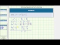 Factoring and Solving Quadratic Equations