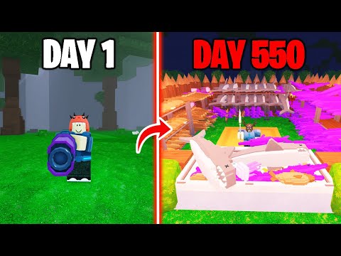 550 Days to Build a Shark Base in 99 Nights in the Forest