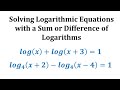 Logarithmic Equations and Properties