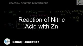 Reaction of Nitric Acid with Zn