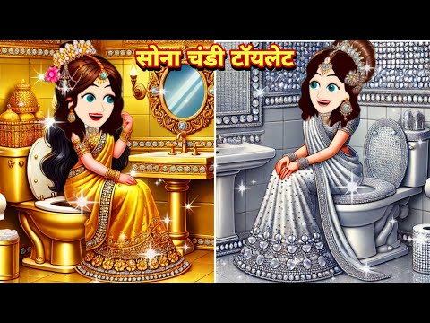 सोने और चांदी का जादुई टॉयलेट लाजवाब Sonechandi toilet sone chandi Rich princess pariyon ki kahaniya