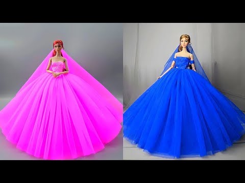 Cómo Hacer Ropa sin coser para Barbies. 👗 Vestidos para Muñecas