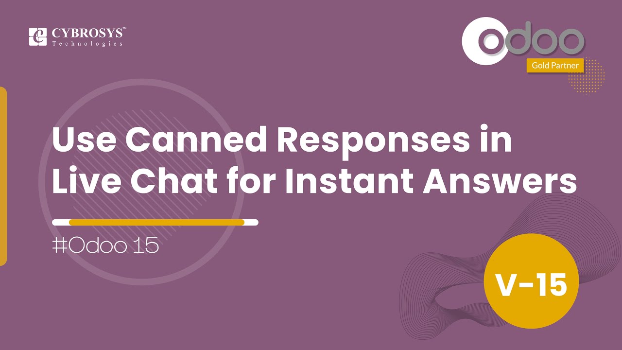 How to Use Canned Responses in Odoo 15 Live Chat for Instant Answers | Odoo 15 Live Chat | 14.02.2022

This video explains about how to use Canned responses in live chat for instant answers. #odoo15livechat ...