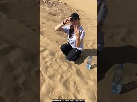 You will be surprised to see what this girl did in the desert #shortvideo