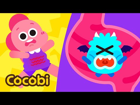 Monstro Na Minha Barriga👾 | Canções Coloridas para Crianças | Cocobi