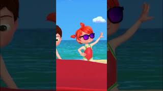 Sigurna krema za sunčanje na plaži! ☀️🧴 #cocomelon #boje #kratke hlače