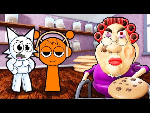 SPRUNKI WENDA AND OREN ESCAPE EVIL GRANDMA IN ROBLOX