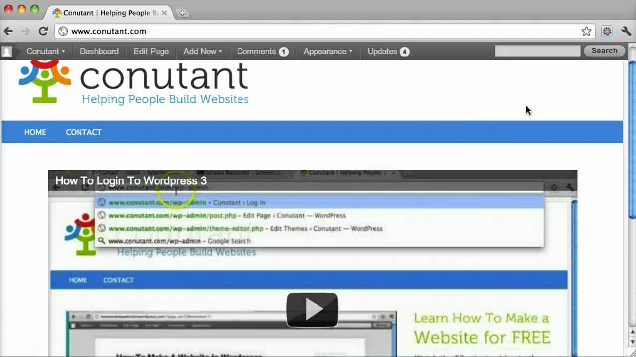Wordpress 3 - How To Edit Homepage - Tyler Moore