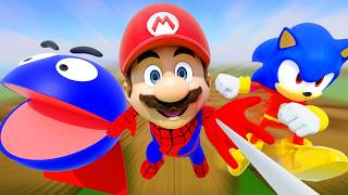 Pacman, Mario and Sonic superheroes