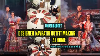 Ghar par banaya navratri ke liye chaniya choli for my friend #diy #art #craft #handmade #stitching
