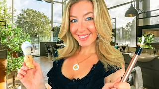 ASMR Sassy Barbershop Session 💈 Ft. The Tingliest Shave & Facial Grooming *& cheeky a ear flame* 🔥