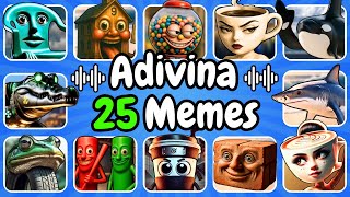 Adivina 25 MEMES BRAINROT ITALIANOS 😱🎶Nuevos Memes👀Chicletera🚴Tralalero🦈Nuclearo🦖Karkerkar🪑😎