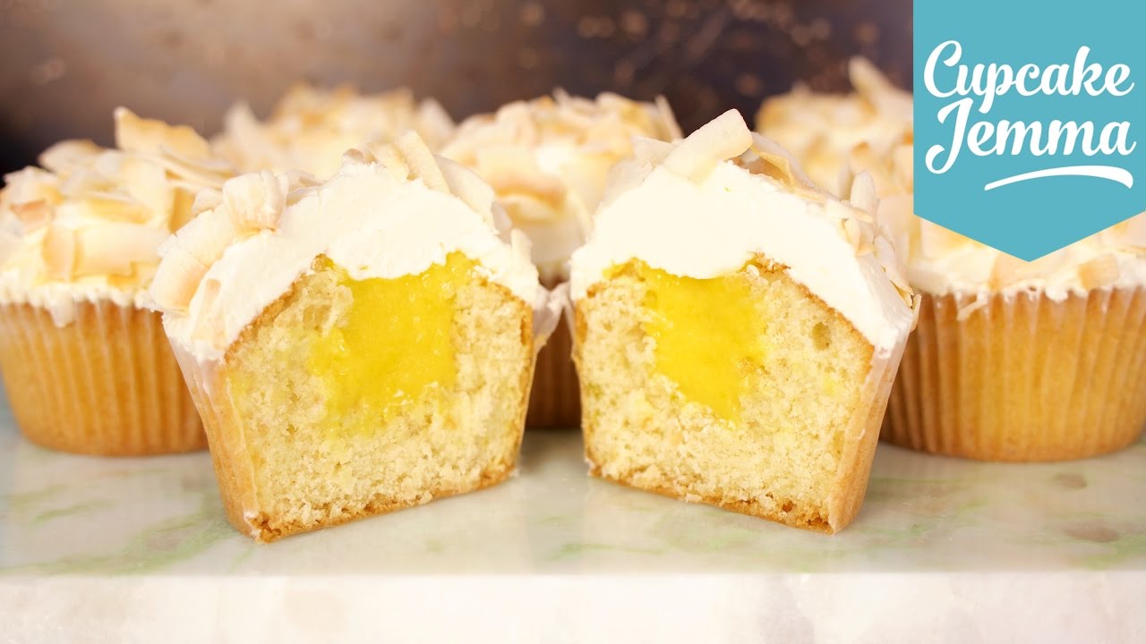 Mango Filled Coconut Cupcake Recipe