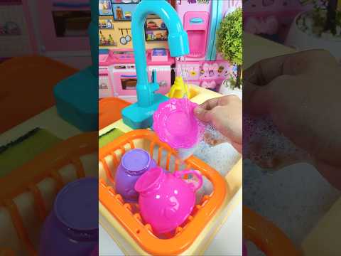 Kitchen Washing Dishes Cleaning Set Toys, Satisfying With Unboxing ASMR Videos #shorts