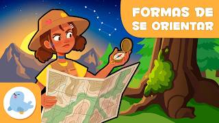Formas de se orientar para crianças 🧭🌍 Pontos cardeais, mapas, o sol, as estrelas, a bússola...