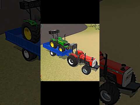 Jonh Deere loaded in trolley #shorts #viral #tractor