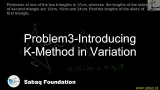 Problem 1: Introduction to K-Method.