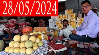 May 28, 2024 दिल्ली 🥭 आम के भाव  Kesar mango market price #mango Delhi fruit market Azadpur