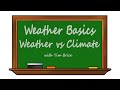 Distinguishing Weather from Climate