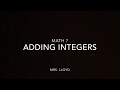 Exploring the Addition of Integers