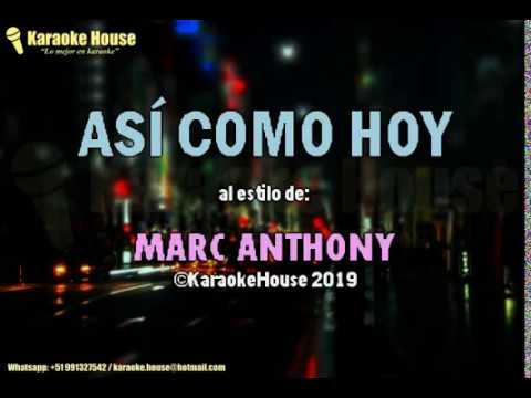 Karaoke | Asi Como Hoy (Coros) – Marc Anthony