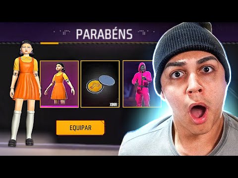 URGENTE!! FREITAS, PEGAR A BONECA DO ROUND 6 GRÁTIS E/OU O CONJUNTO DO GUARDA ROSA NO FREE FIRE!