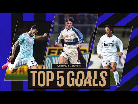 BAGGIO, ZANETTI E... 🤯🖤💙 | INTER HISTORY | TOP 5 GOALS vs VERONA ⚽