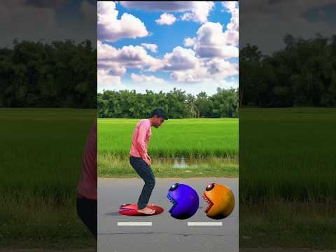 wait for twist colour monster new pacman jump on to big monster Pac-Man #shorts #youtubeshorts