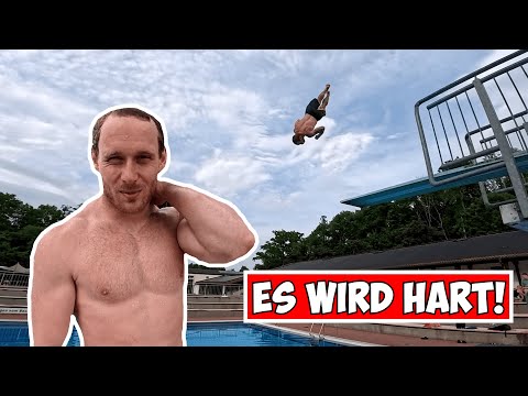 SCHWERE TRICKS im Freibad! Wie viele Sprünge gehen noch?!