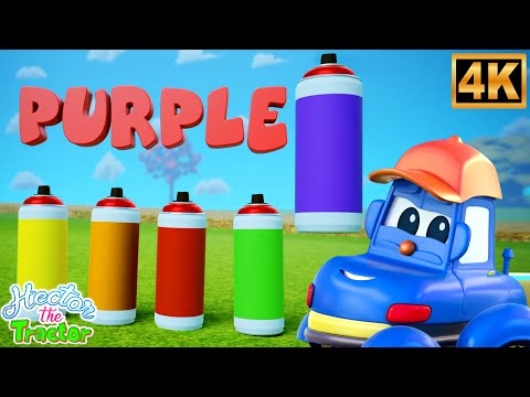 A Colorful Fruity World With Hector the Tractor, Cartoon Learning Videos for Kids