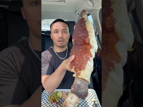 Trying a DOUBLE BEEF RIB BURRITO😳 #shorts