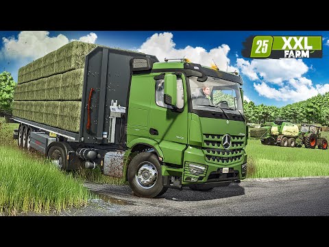 HEUBALLEN-Transport mit dem Mercedes-Benz Arocs! | XXL Farm #45 | FARMING SIMULATOR 25