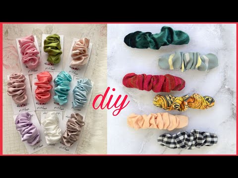 🎀Easy Sewing Tutorial/ Diy Scrunchie Barrete/Krissia Jacob