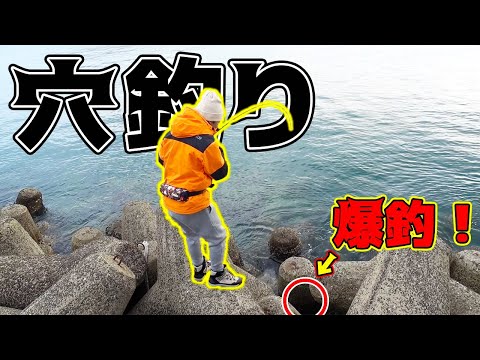 穴釣りで入れれば必ず釣れる爆釣穴を発見した！！