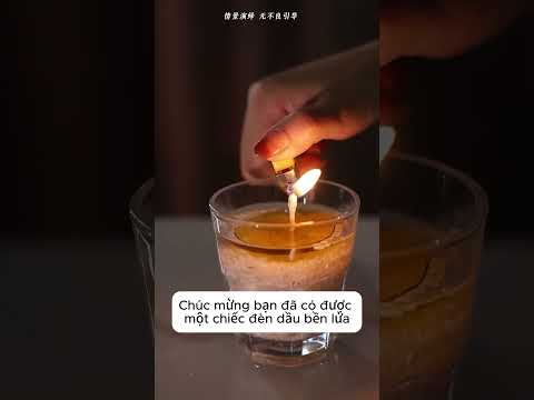 Cách chế tạo đèn dầu sinh tồn  #videoshort #viral #meovatcuocsong